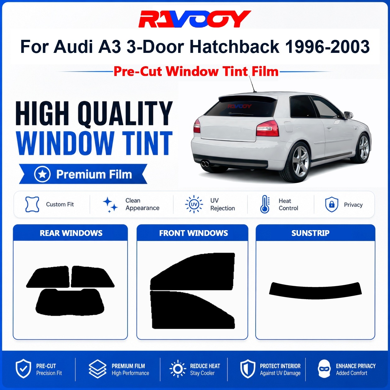 Privacy Screen Protector - Premium Pre-Cut Window Tint For Audi